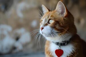 ai generado peludo san valentin gatos creando infundido de amor momentos foto