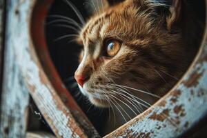 ai generado mimoso compañeros gatos abrazando San Valentín afecto foto