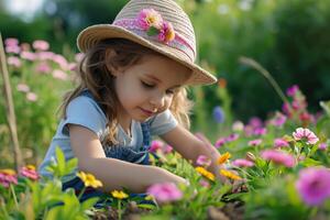 ai generado de la naturaleza patio de recreo niños abrazando verde divertido y ocupaciones foto