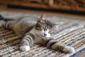 AI generated Whiskers and Whimsy A Glimpse into the Daily Adventures of a Cat photo