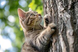 ai generado bigotes y capricho un vislumbrar dentro el diario aventuras de un gato foto