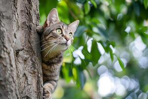 AI generated Whiskers and Whimsy A Glimpse into the Daily Adventures of a Cat photo