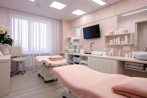 AI generated Radiant Transformation Aesthetic Clinic's Promotional Elegance Unleashed photo