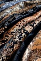 AI generated Velvet Royalty Maximalist Splendor in Luxurious Textile Patterns photo