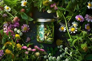 AI generated Apothecary Artistry Captivating Design in Every Jar photo