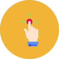 Hold and Move Flat Circle Icon vector
