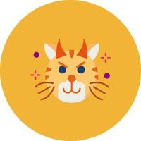 Demon Flat Circle Icon vector