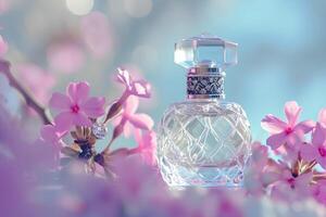 AI generated Springtime Elegance The Delicate Design of a Perfume Bottle photo