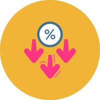 Discount Flat Circle Icon vector