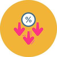 Discount Flat Circle Icon vector