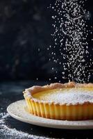 AI generated Farmhouse Fresh Classic Lemon Tart in Simple Spring Splendor photo