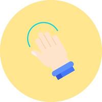 Tilted Hand Flat Circle Icon vector