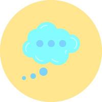 Cloud Flat Circle Icon vector