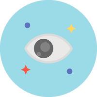 Eye Flat Circle Icon vector