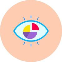 Viscualisation Flat Circle Icon vector