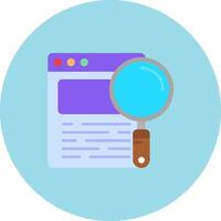 Search Flat Circle Icon vector