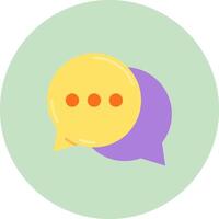 Speech bubbles Flat Circle Icon vector