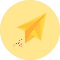 Paper plane Flat Circle Icon vector