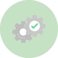 Setting Flat Circle Icon vector