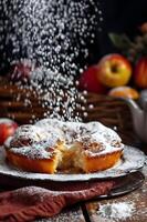 ai generado culinario patrimonio elegante gente presentación de tradicional ruso postre foto