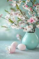 AI generated Elegance in Bloom Feminine Spring Home Decor Inspiration photo