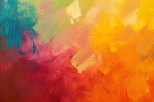 AI generated Bold Brushstrokes Painterly Background in Fresh and Vibrant Colors photo