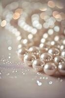 AI generated Chic Brilliance Glittering Gemstones in a Shimmering Core Background photo