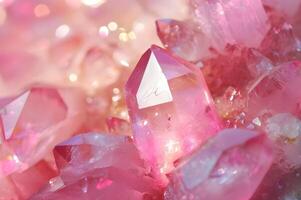 AI generated Chic Brilliance Glittering Gemstones in a Shimmering Core Background photo