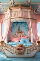 AI generated Adventurous Dreams Cute and Maritime-inspired Pirate Room for Kids photo