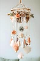 AI generated Nurturing Elegance A Boho Baby Nursery in Cozy Muted Tones photo