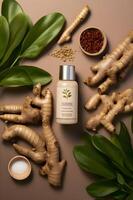 AI generated Rejuvenate with Elegance Ginseng's Promotional Banner for Wellness photo