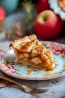 AI generated Homemade Happiness Cozy AppleCore Desserts in Cookbook Glory photo