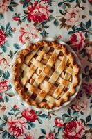 ai generado hecho en casa felicidad acogedor corazón de manzana postres en libro de cocina gloria foto