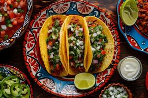 AI generated Fresh Fiesta A Colorful Mexican Recipe with Bold Flavors photo