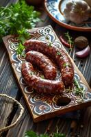 ai generado portugués culinario elegancia sabroso receta en gente cerámico foto