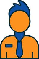 Employee Line Filled Two Colors Icon vector