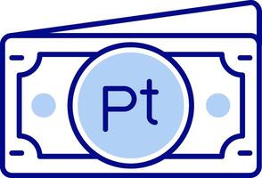 Peseta Line Filled Icon vector