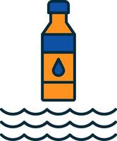 Water Line Filled Two Colors Icon vector