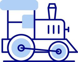 Toy train Line Filled Icon vector