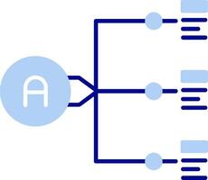 Relation Line Filled Icon vector