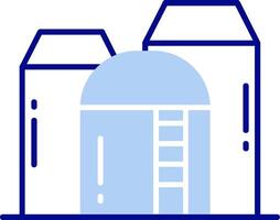 Silo Line Filled Icon vector