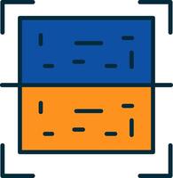 Qr Code Line Filled Two Colors Icon vector