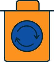 Trash Line Filled Two Colors Icon vector