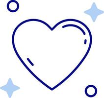 Heart Line Filled Icon vector