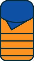 Sleeping Bag Line Filled Two Colors Icon vector