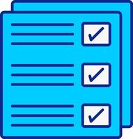 Checklist Blue Filled Icon vector