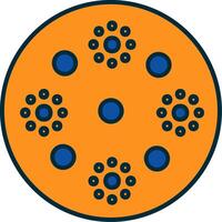 Skin Disease Line Filled Two Colors Icon vector