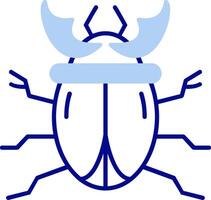 escarabajo línea lleno icono vector
