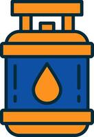 Propane Line Filled Two Colors Icon vector