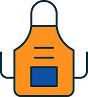 Apron Line Filled Two Colors Icon vector